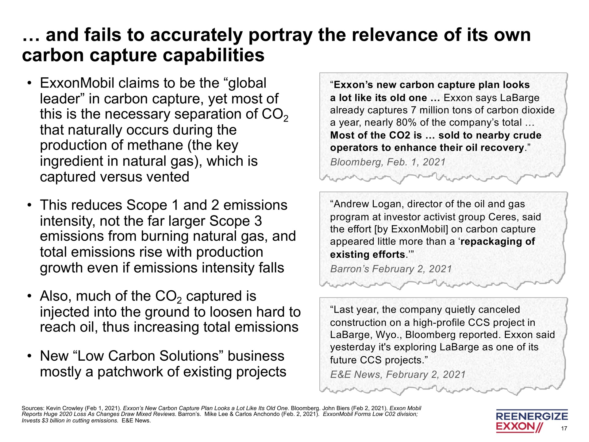 and fails to accurately portray the relevance of its own carbon capture capabilities | Engine No. 1