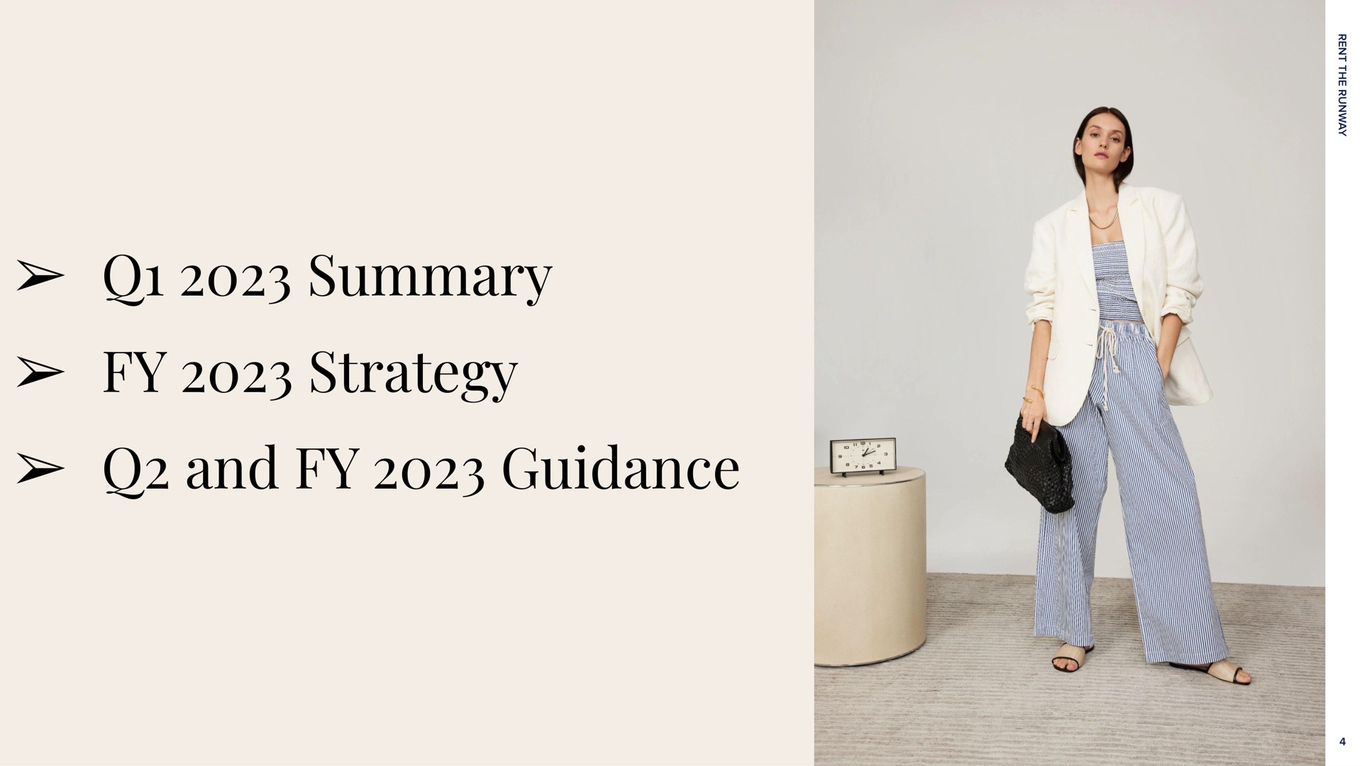 contents summary strategy and guidance | Rent The Runway