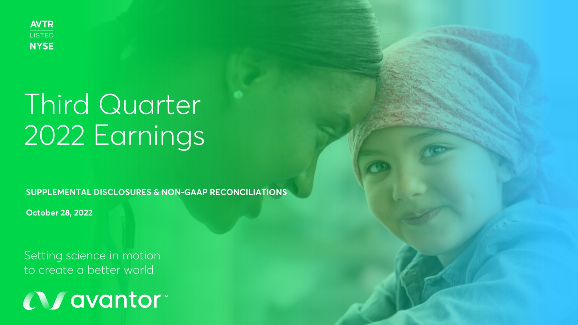 third quarter earnings supplemental disclosures non reconciliations setting science in motion to create a better world | Avantor