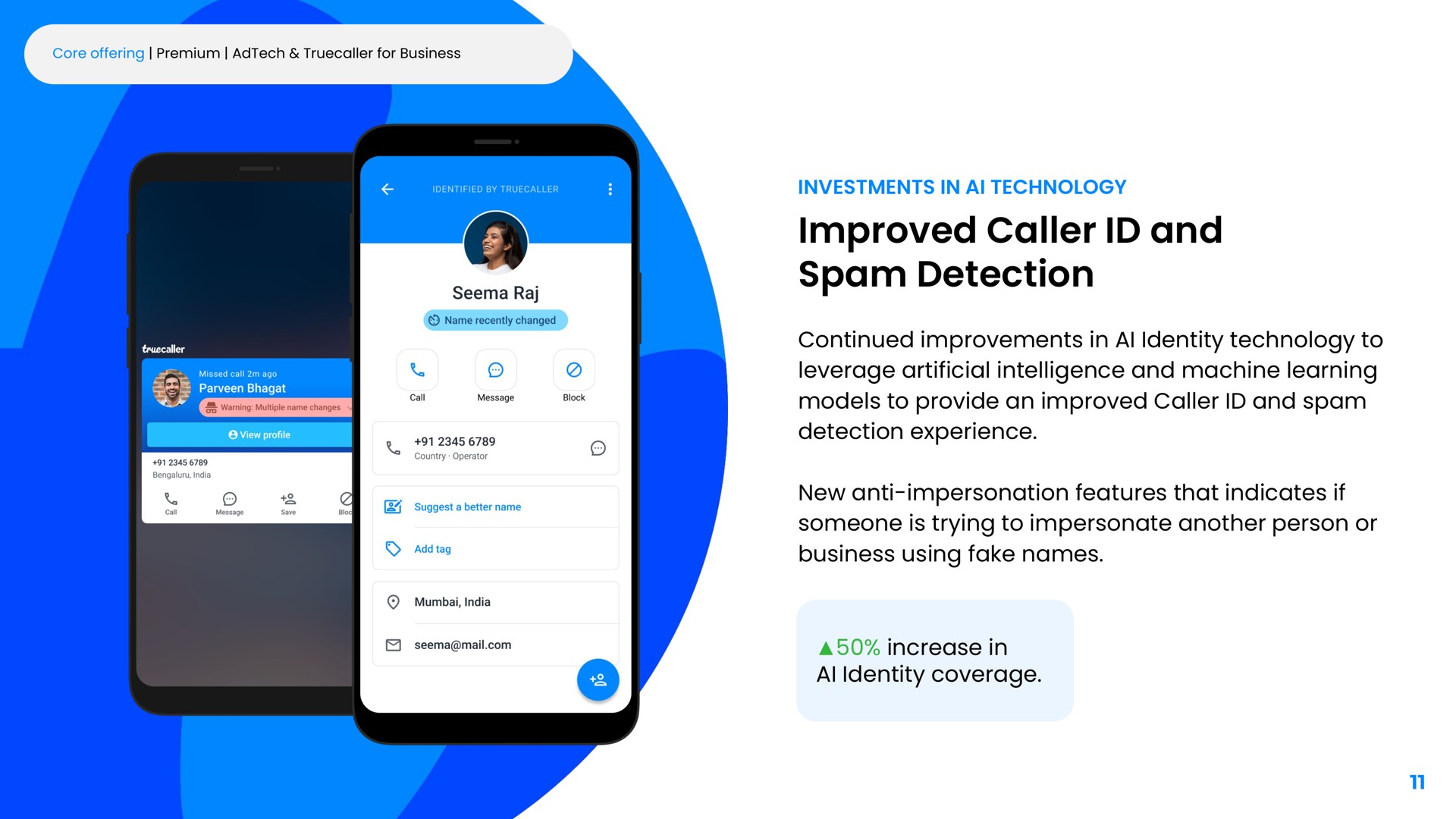 improved caller and detection | Truecaller