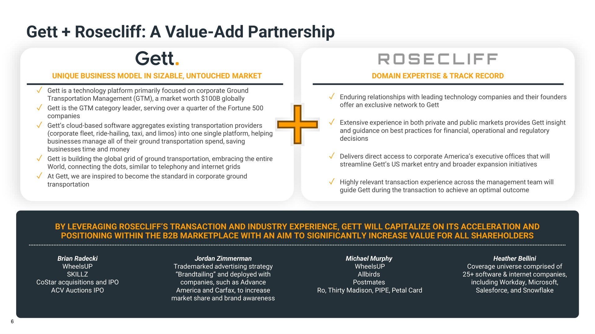 a value add partnership | Gett