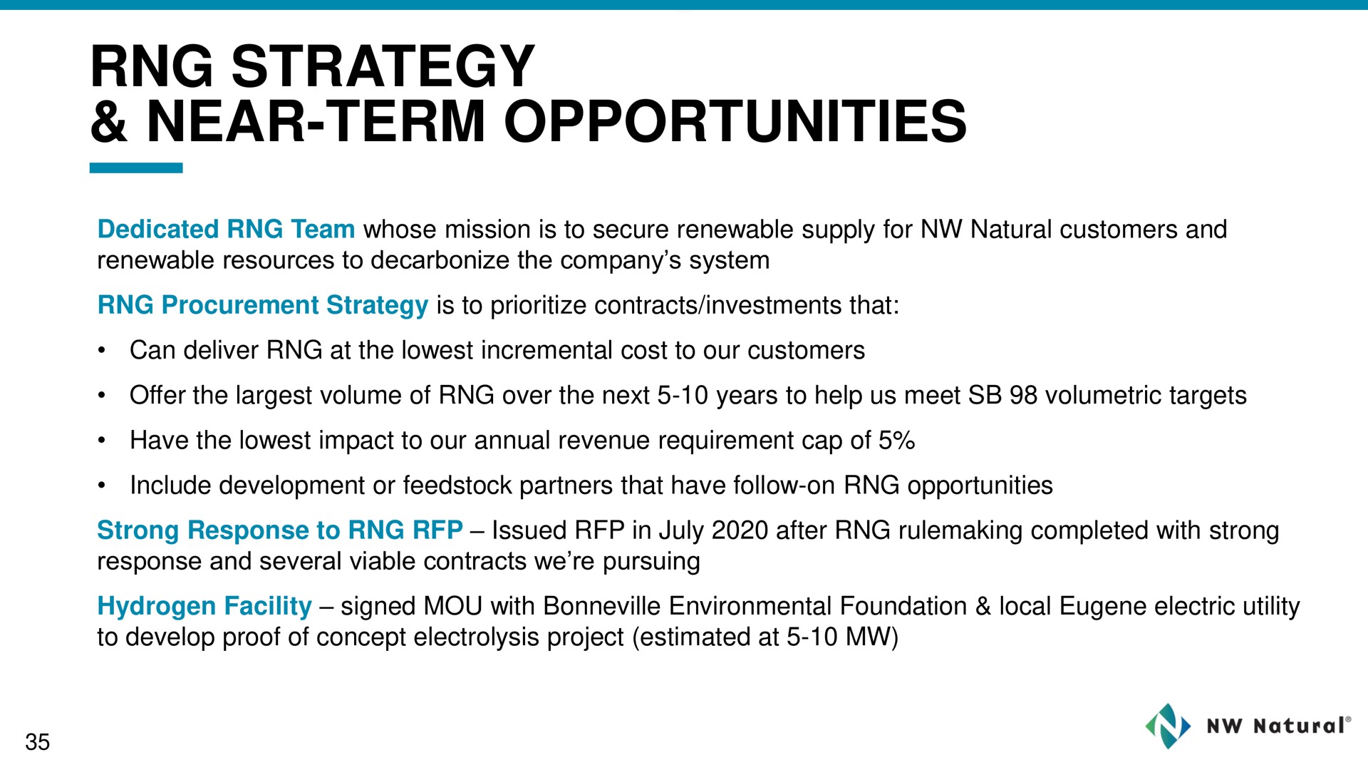 strategy near term opportunities | NW Natural Holdings