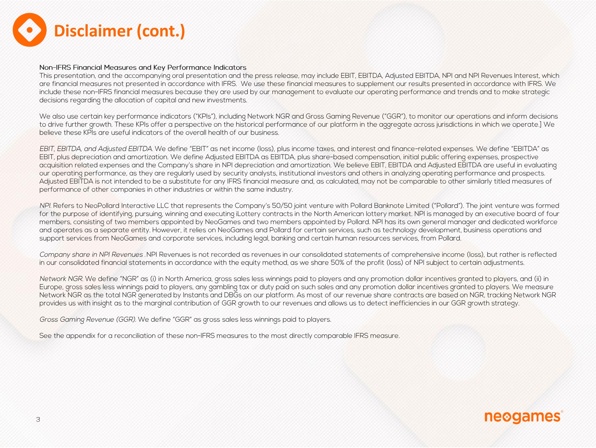 disclaimer | Neogames