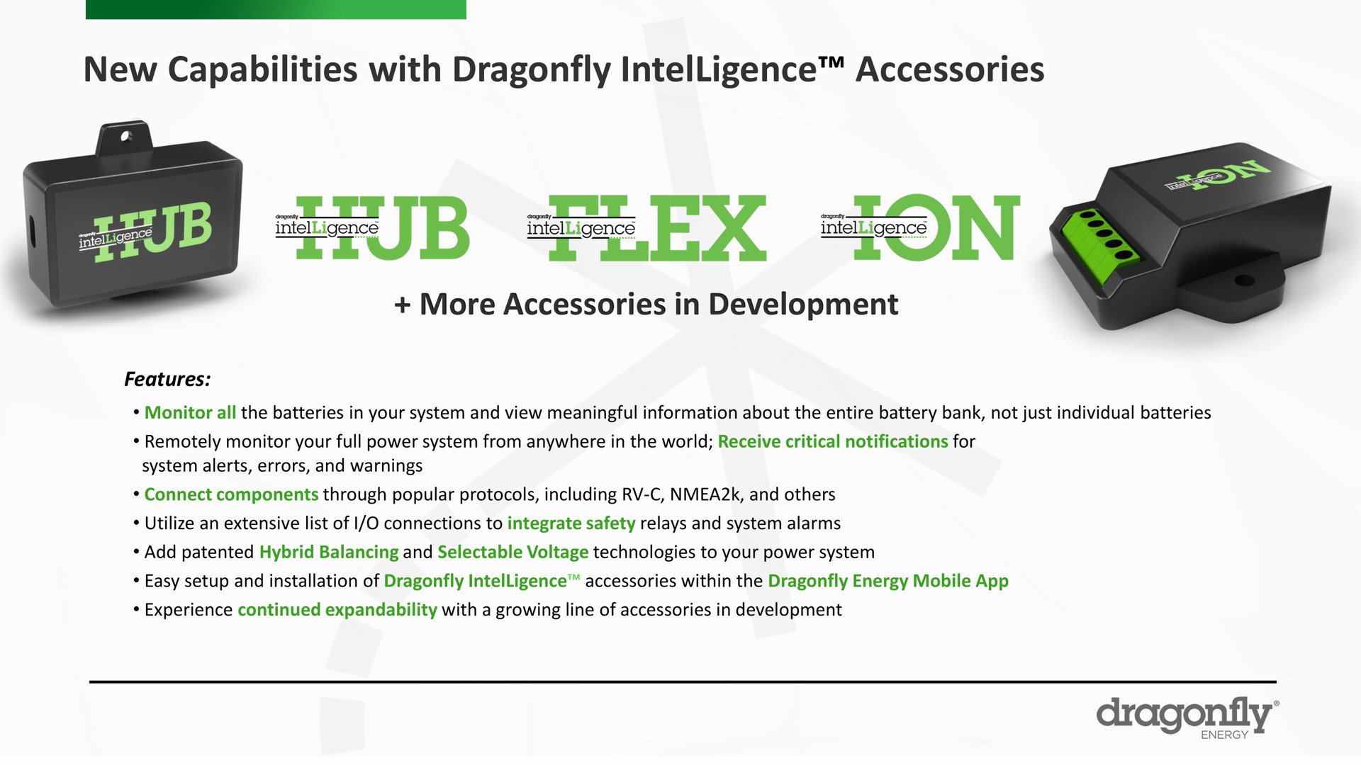 new capabilities with dragonfly intelligence accessories more accessories in development i is all a | Dragonfly Energy