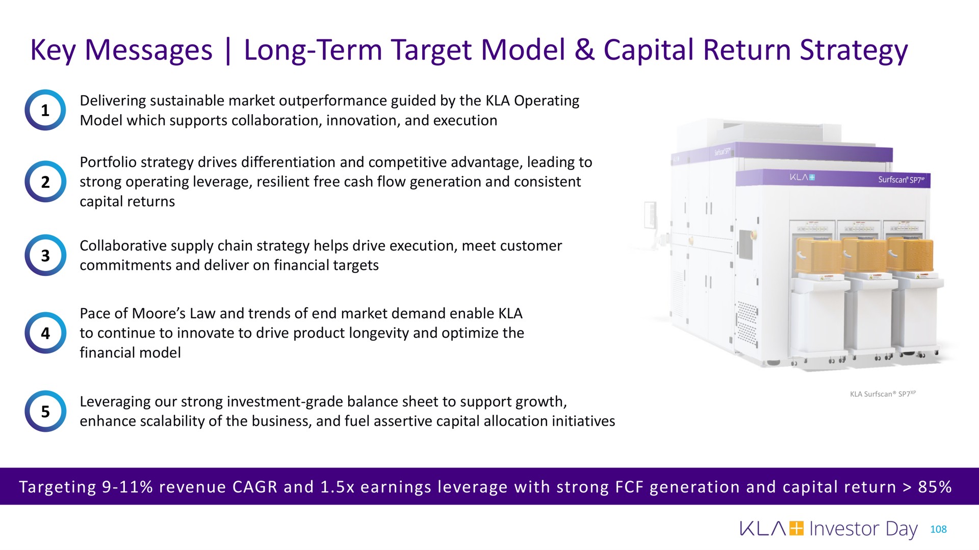 key messages long term target model capital return strategy | KLA