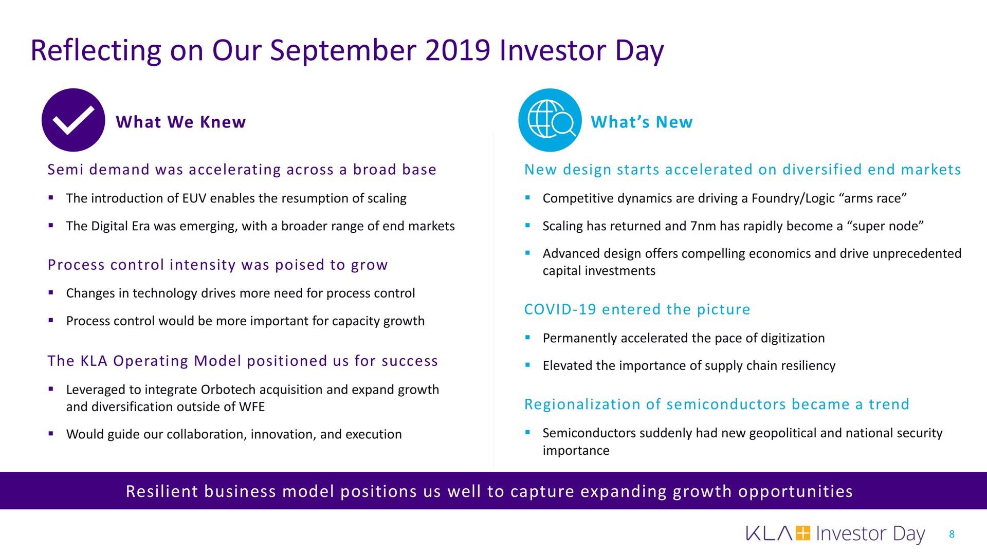 reflecting on our investor day | KLA