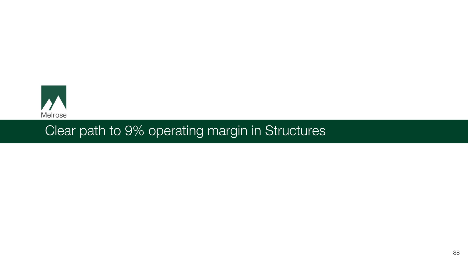 clear path to operating margin in structures | Melrose