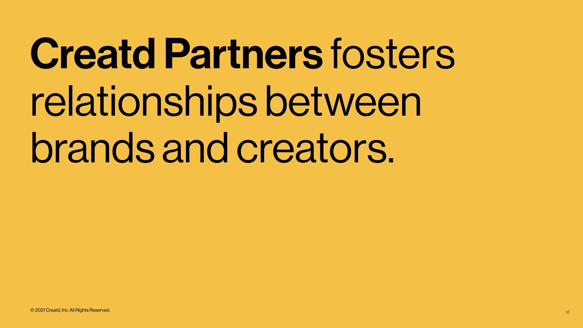 partners fosters relationships between brands and creators | Creatd