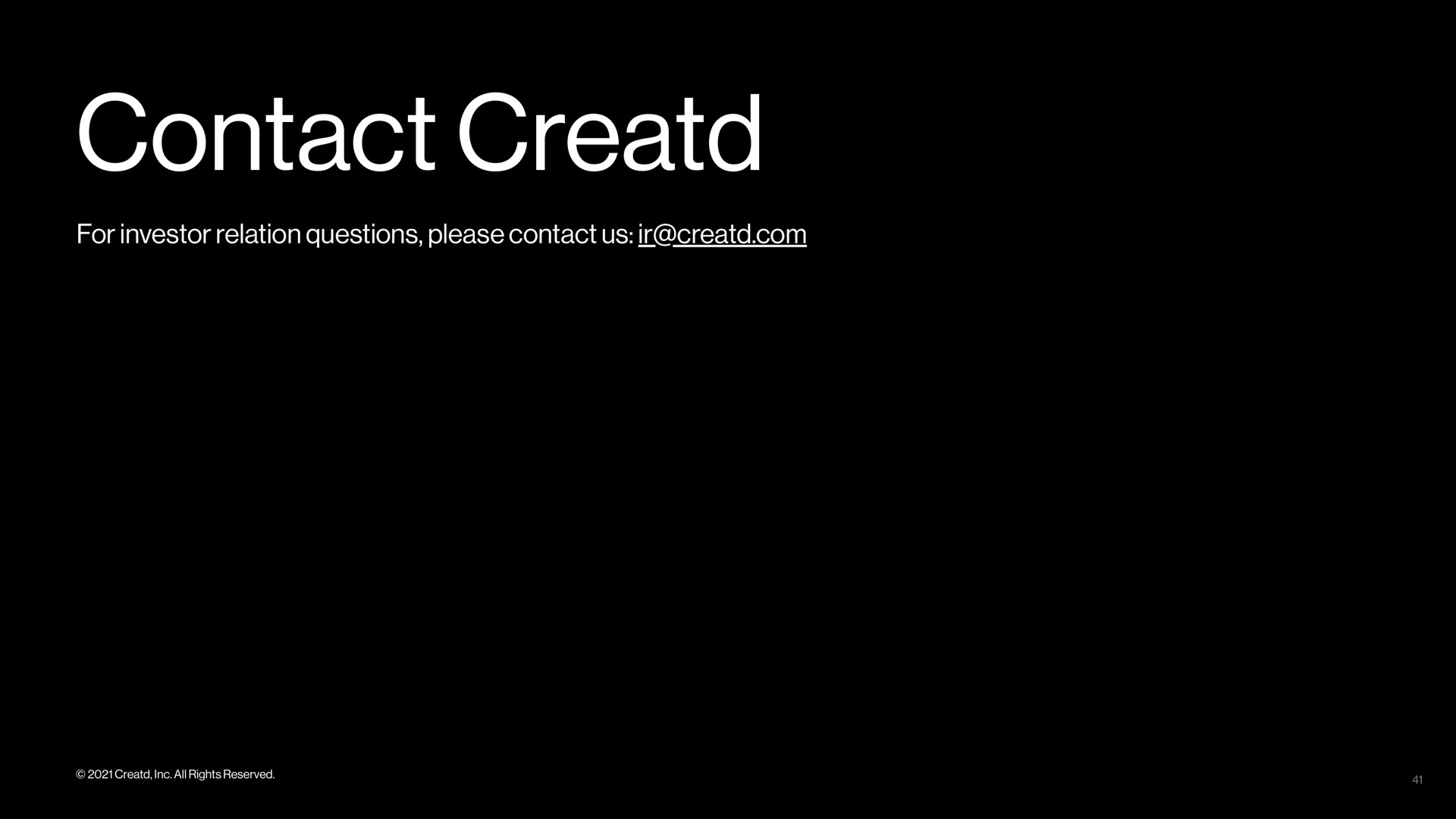 contact | Creatd