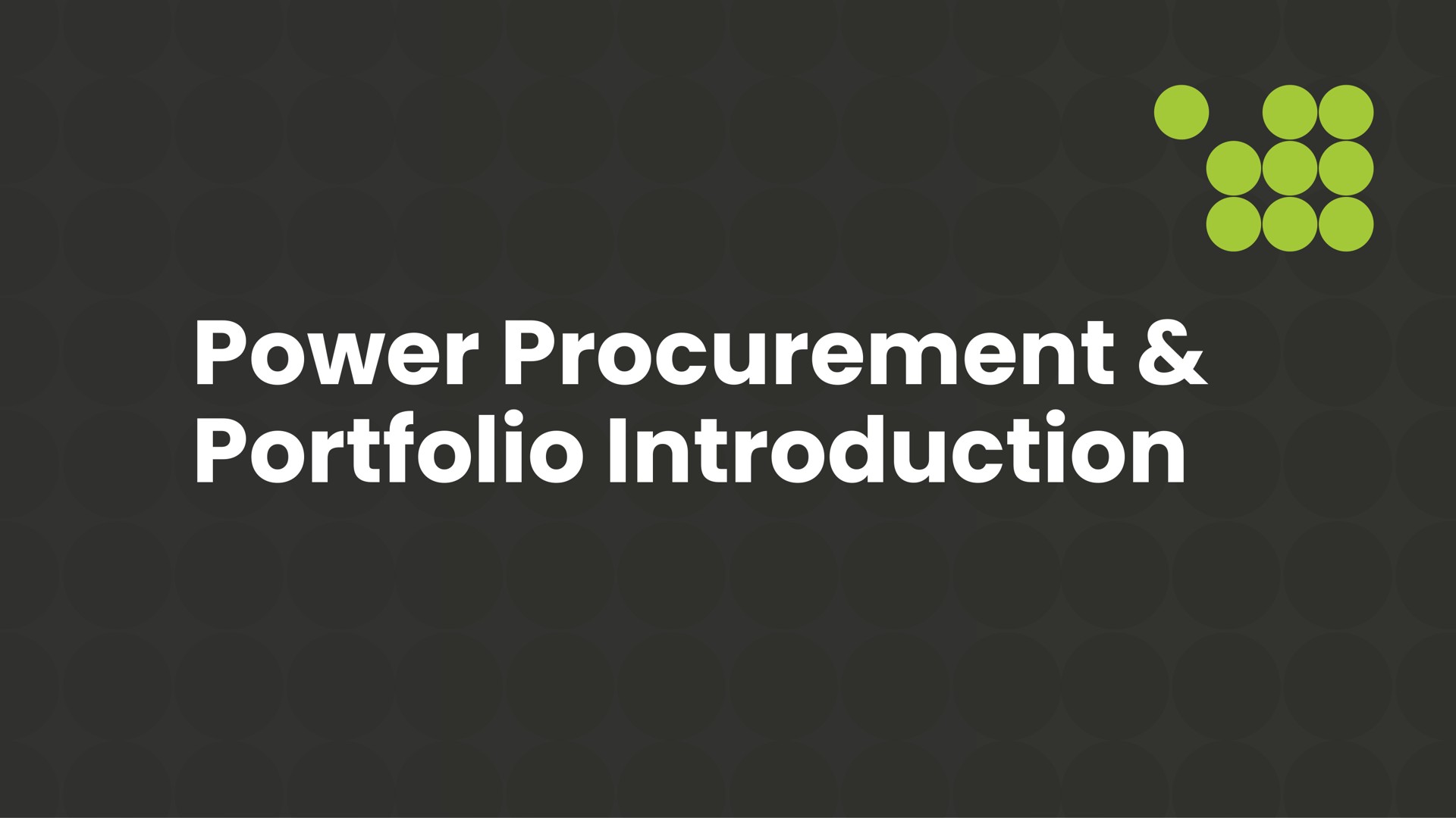 power procurement portfolio introduction | Cipher Mining