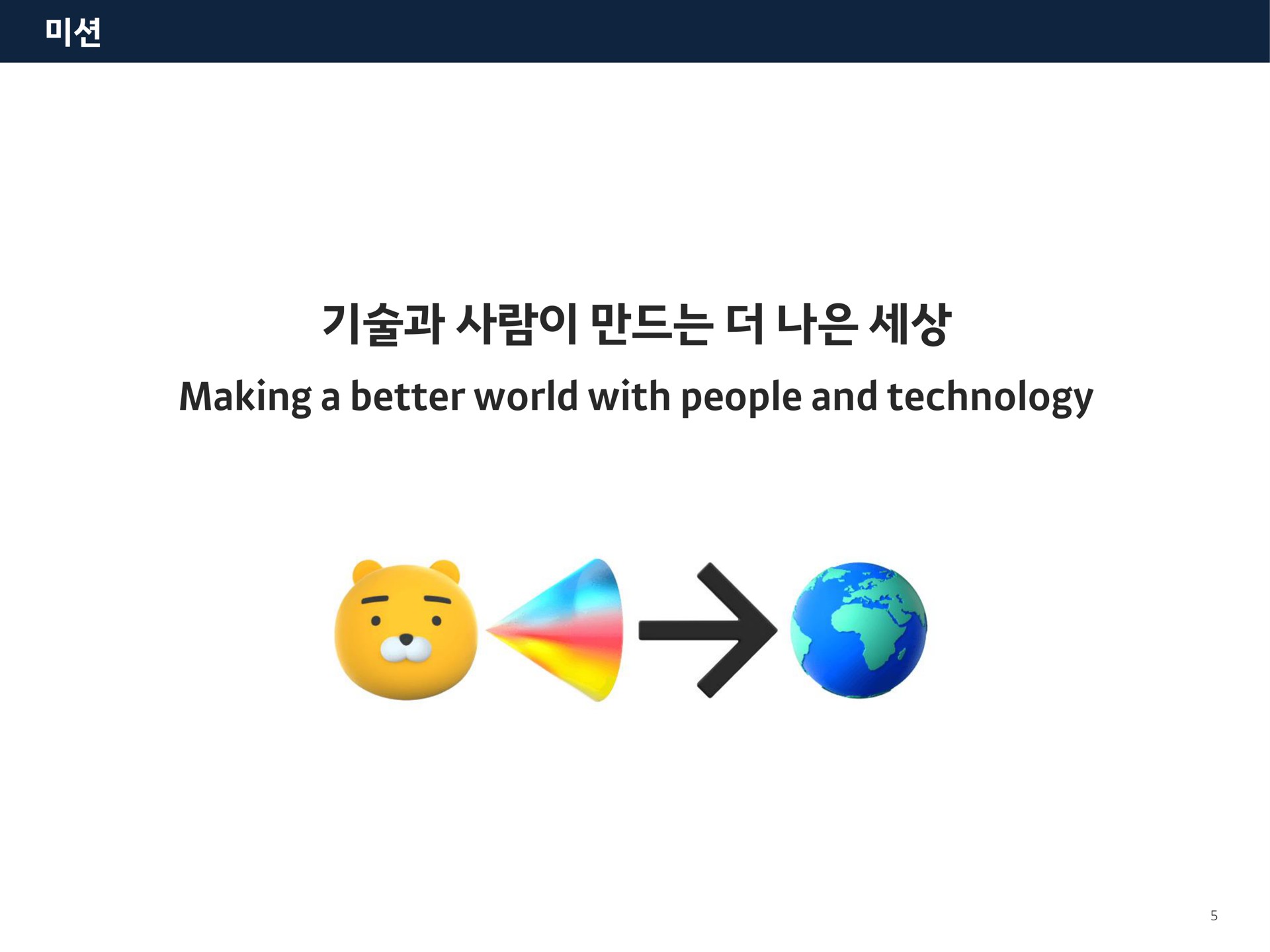making a better world with people and technology aas | Kakao