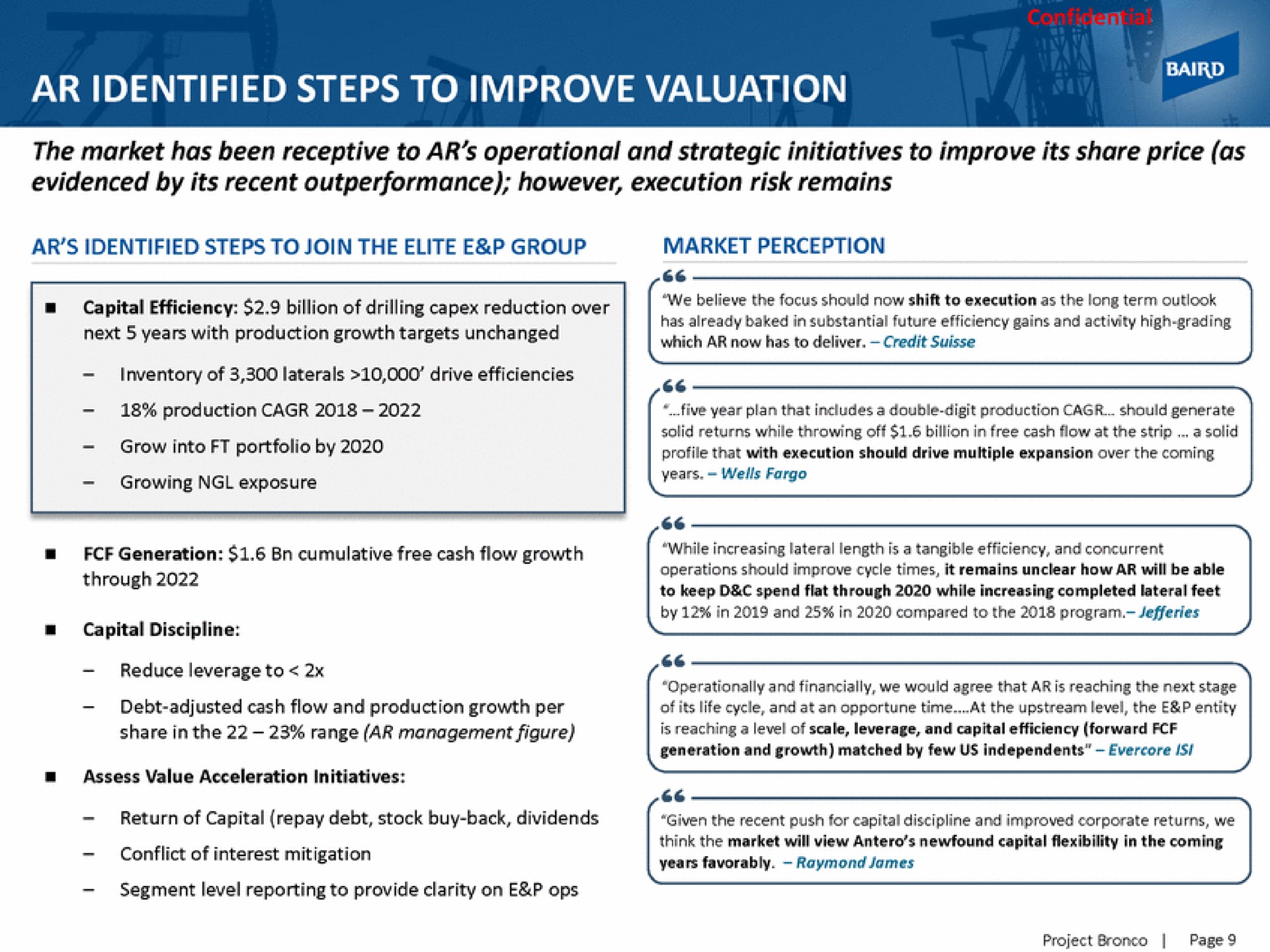 identified steps to improve valuation | Baird