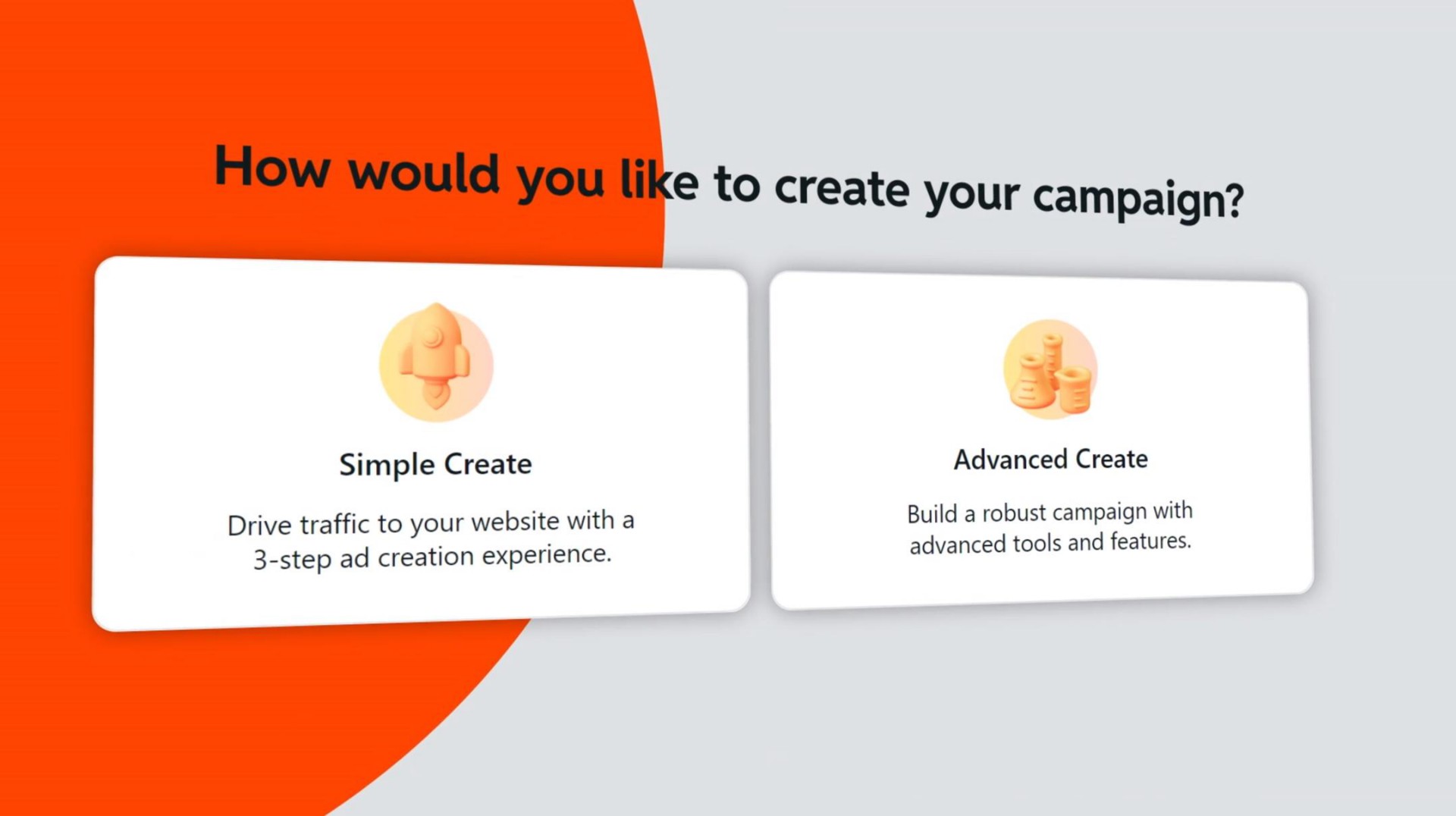 to create your campaign simple create drive traffic to your with a step creation experience advanced create build a robust campaign with advanced tools and features | Reddit