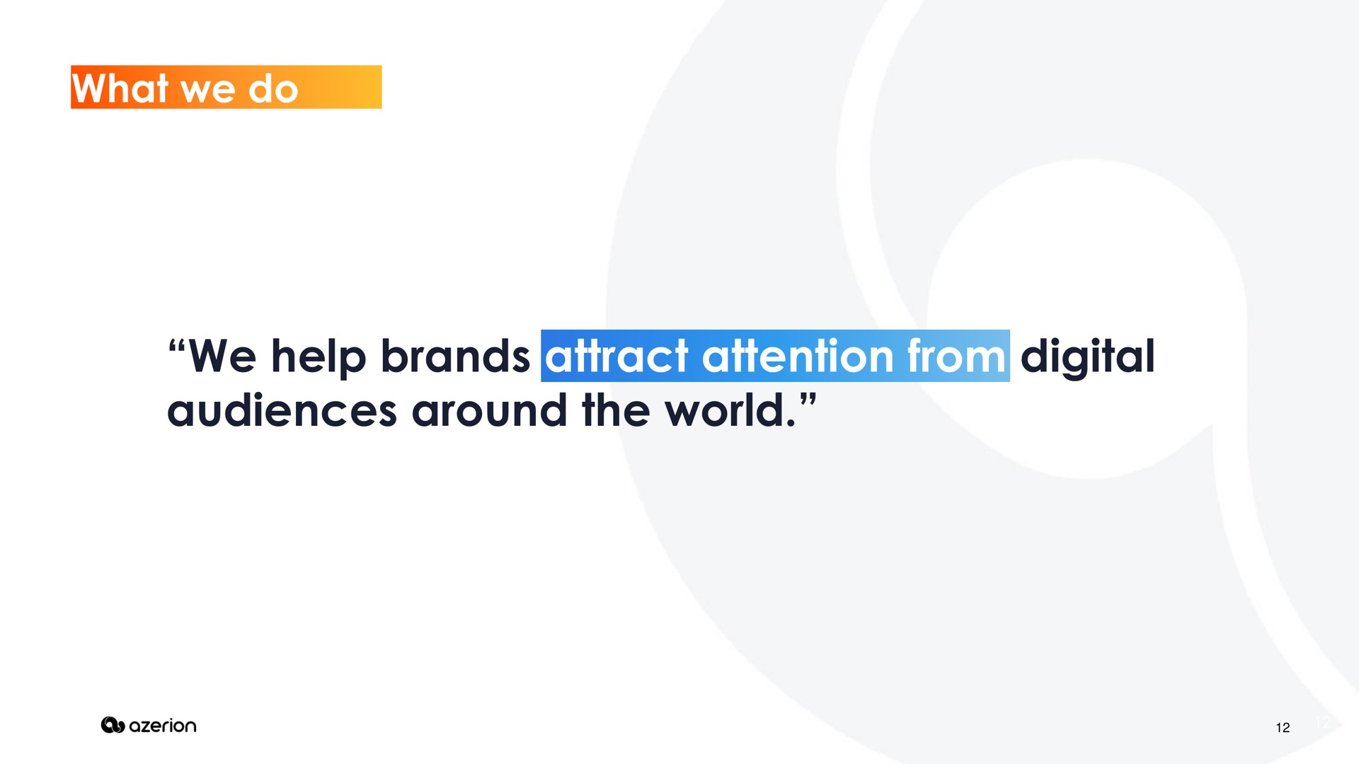 what we do we help brands attract attention from digital audiences around the world | Azerion