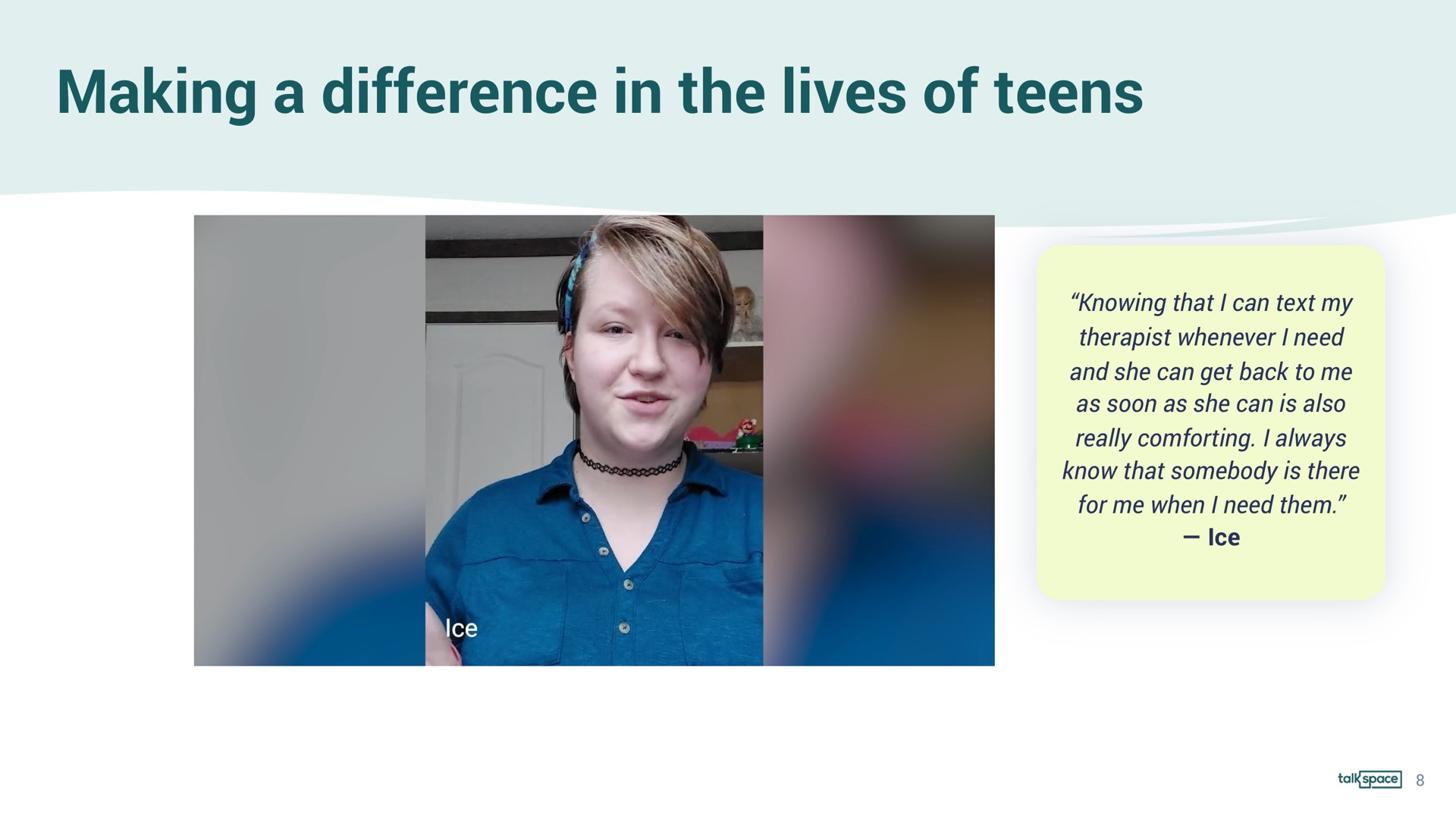 making a difference in the lives of teens | Talkspace