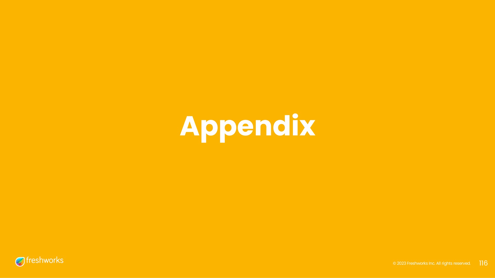 appendix | Freshworks