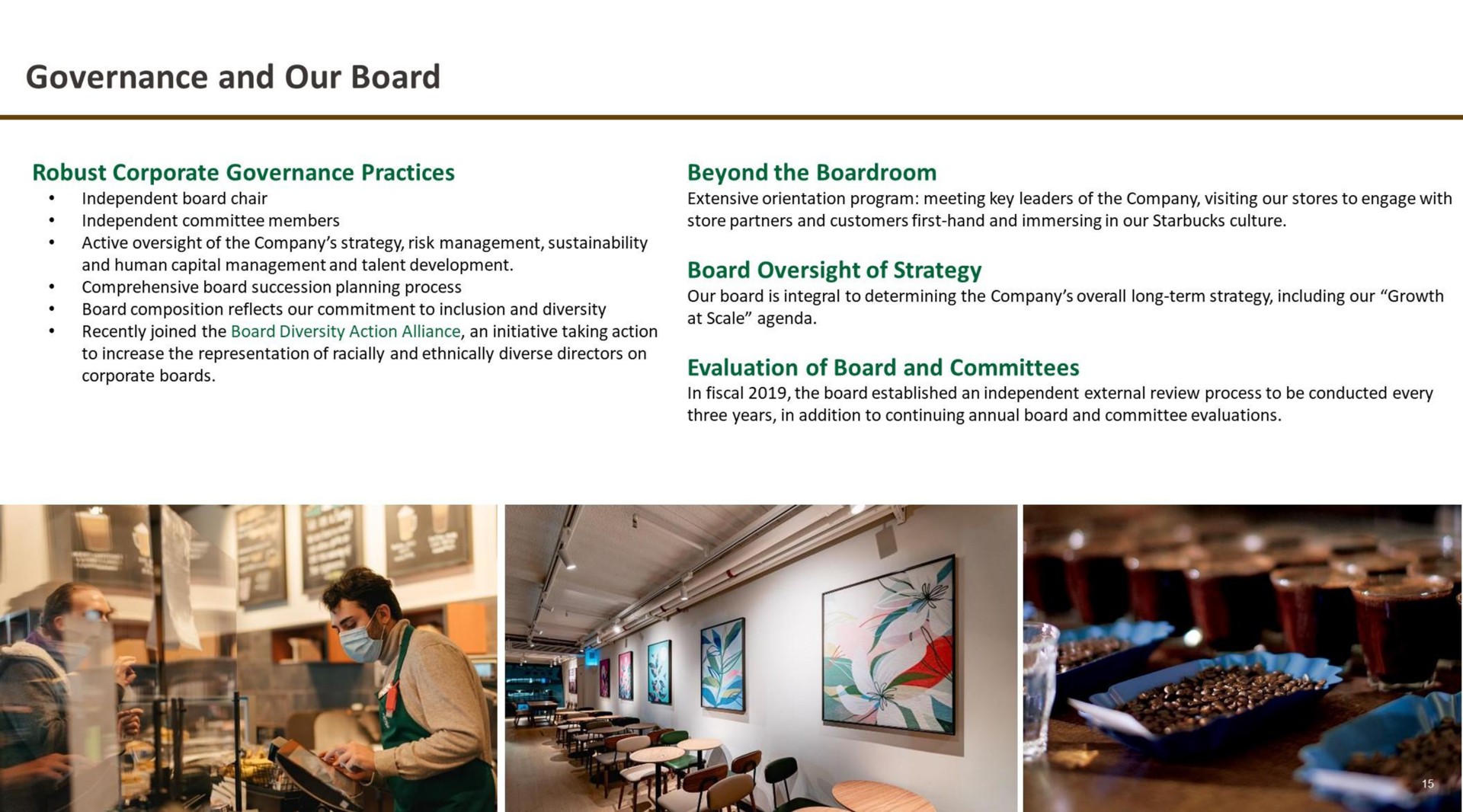 governance and our board | Starbucks
