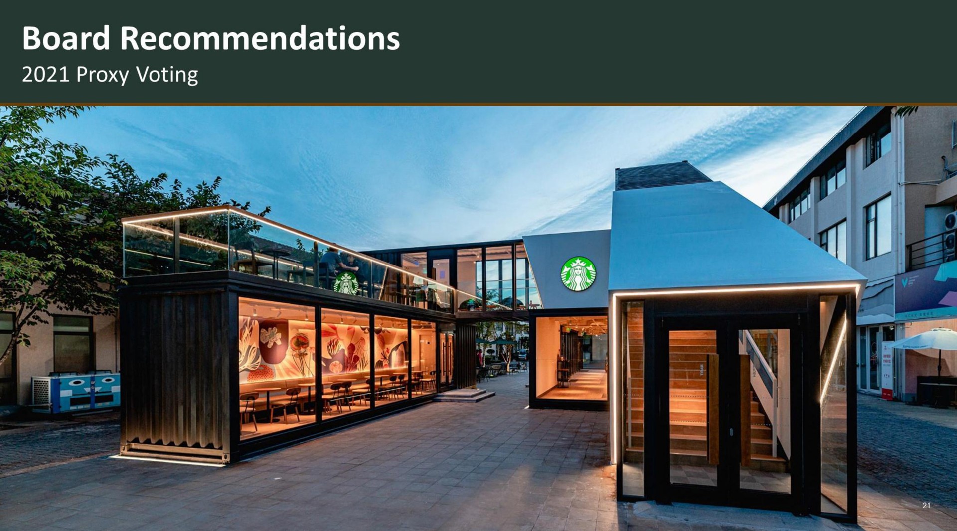 board recommendations proxy voting | Starbucks