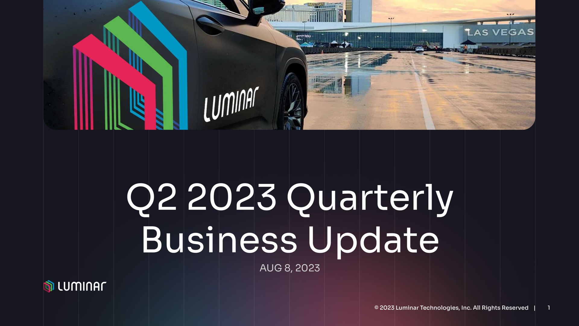 quarterly business update | Luminar