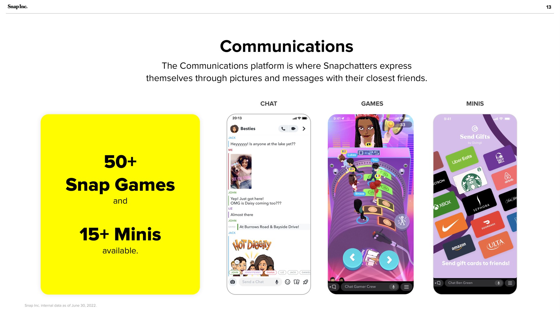 communications snap games | Snap Inc