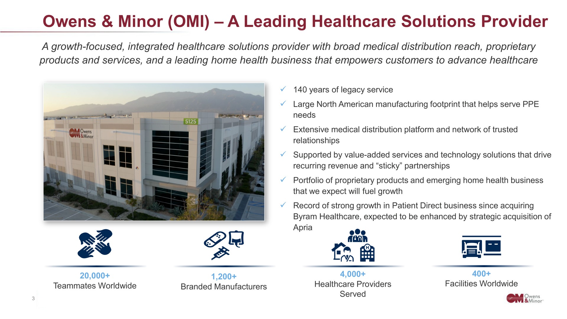 minor a leading solutions provider or | Owens&Minor