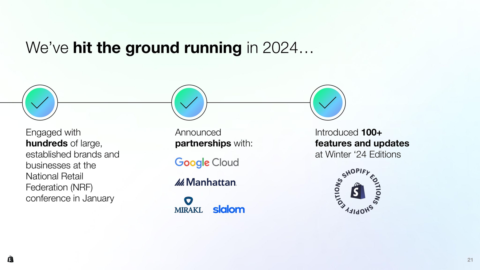 we hit the ground running in cloud | Shopify