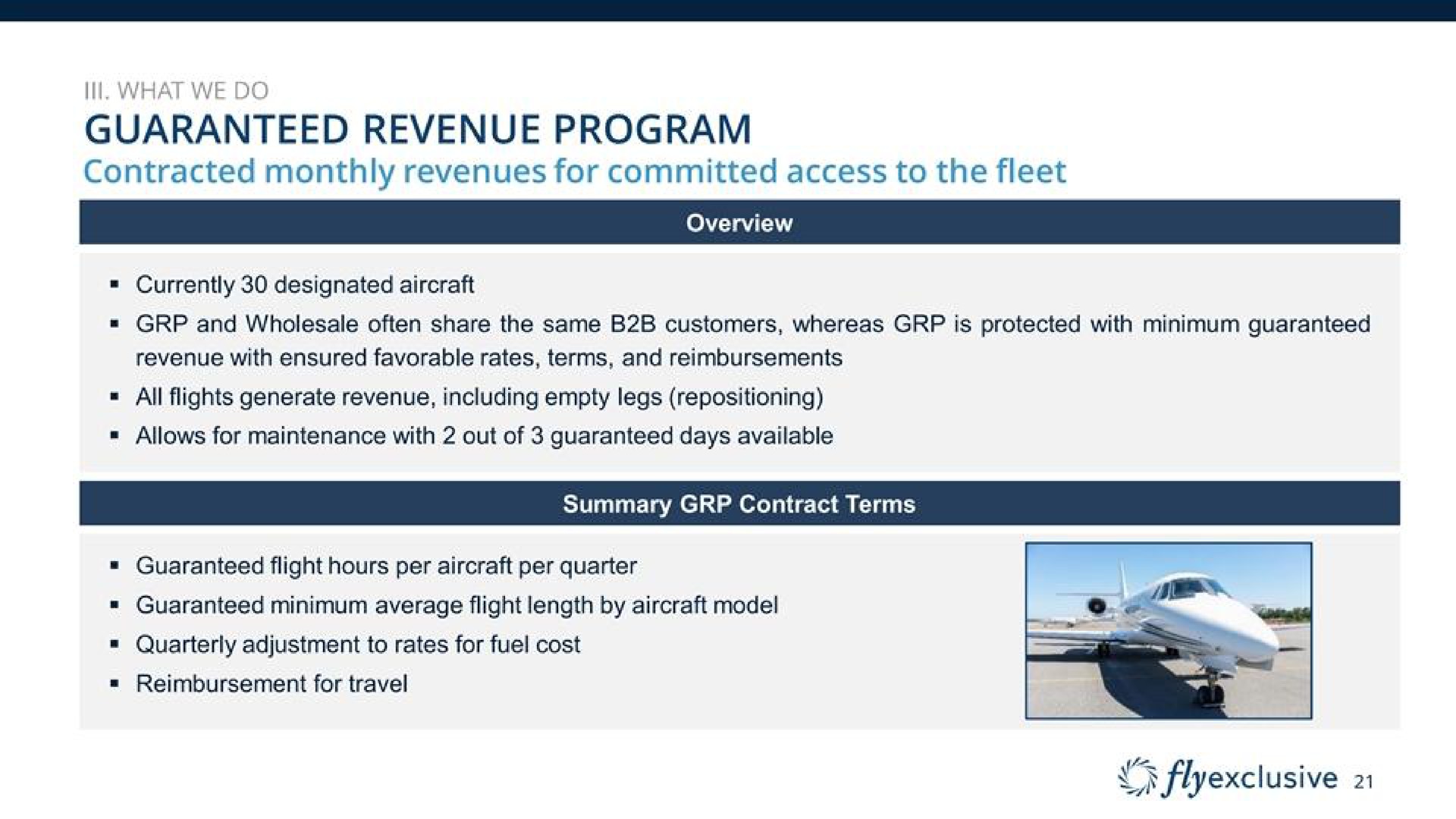 guaranteed revenue program a | flyExclusive
