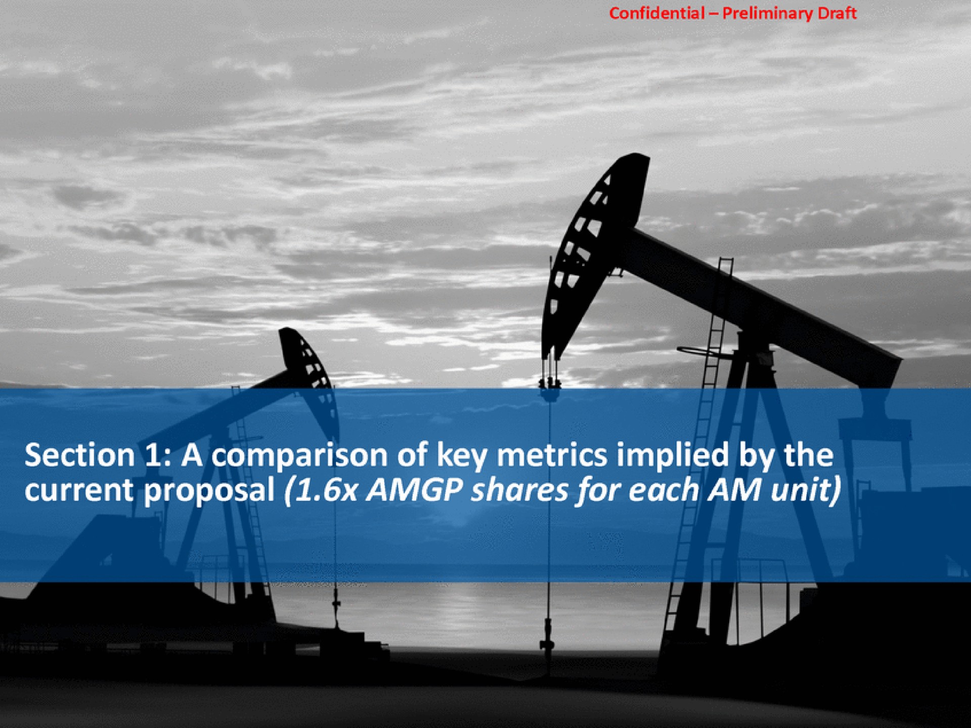 section a comparison key metrics implied by the current proposal am for each am unit | Baird