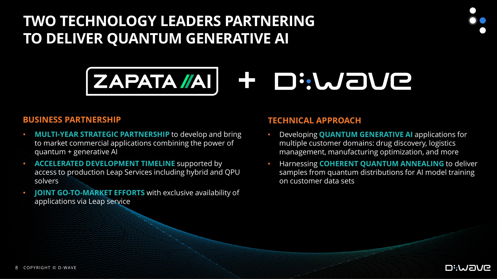 two technology leaders partnering to deliver quantum generative | D-Wave