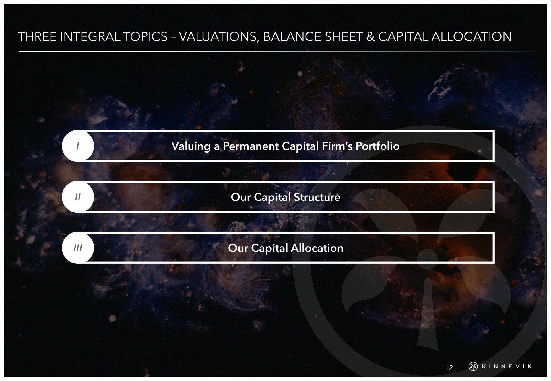 three integral topics valuations balance sheet capital allocation | Kinnevik