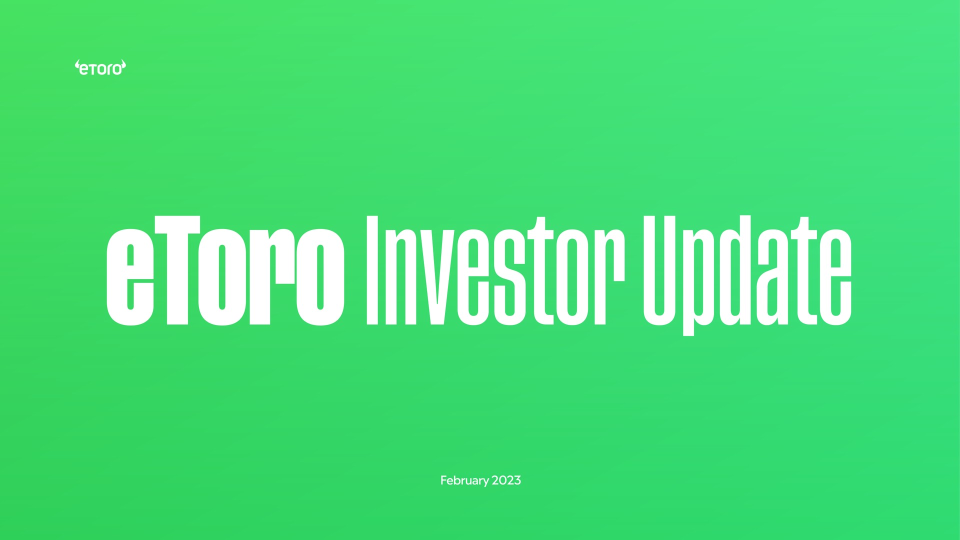 investor update out cum | eToro