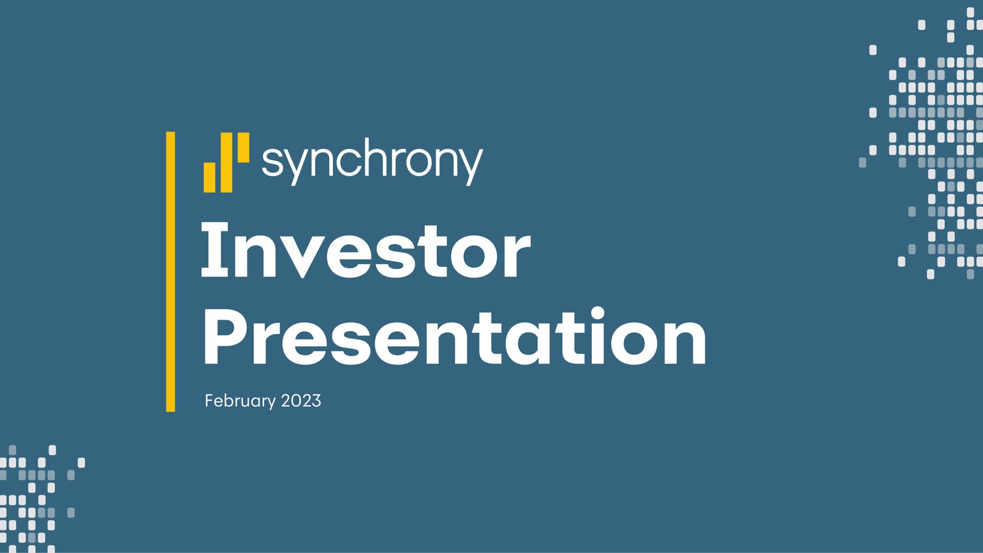 investor presentation synchrony | Synchrony Financial
