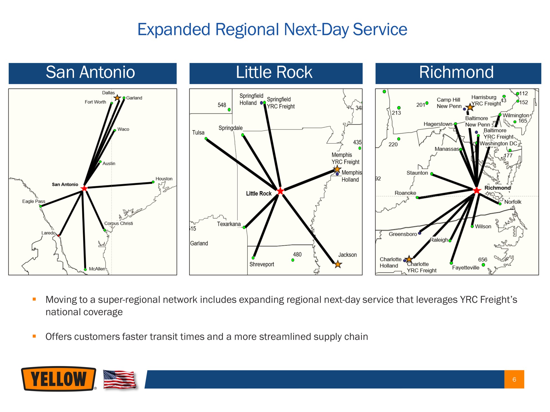 expanded regional next day service san little rock yellow | Yellow Corporation
