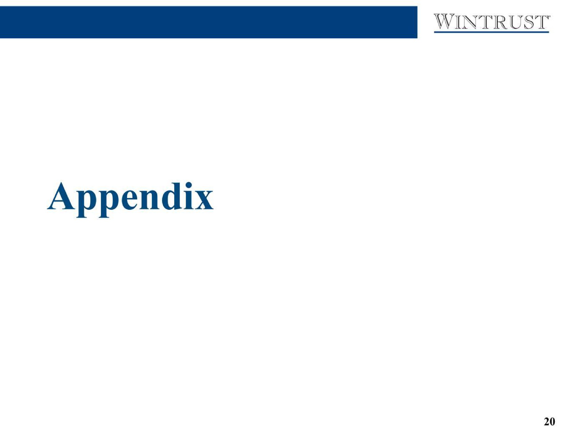 appendix | Wintrust Financial