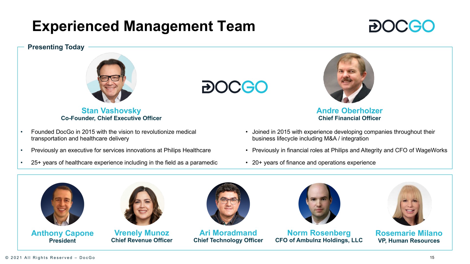 experienced management team | DocGo