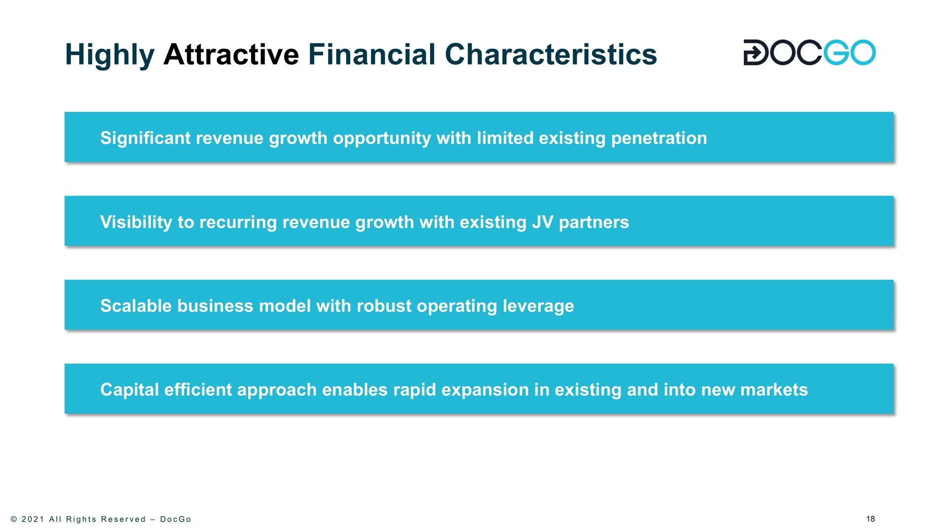 highly attractive financial characteristics | DocGo