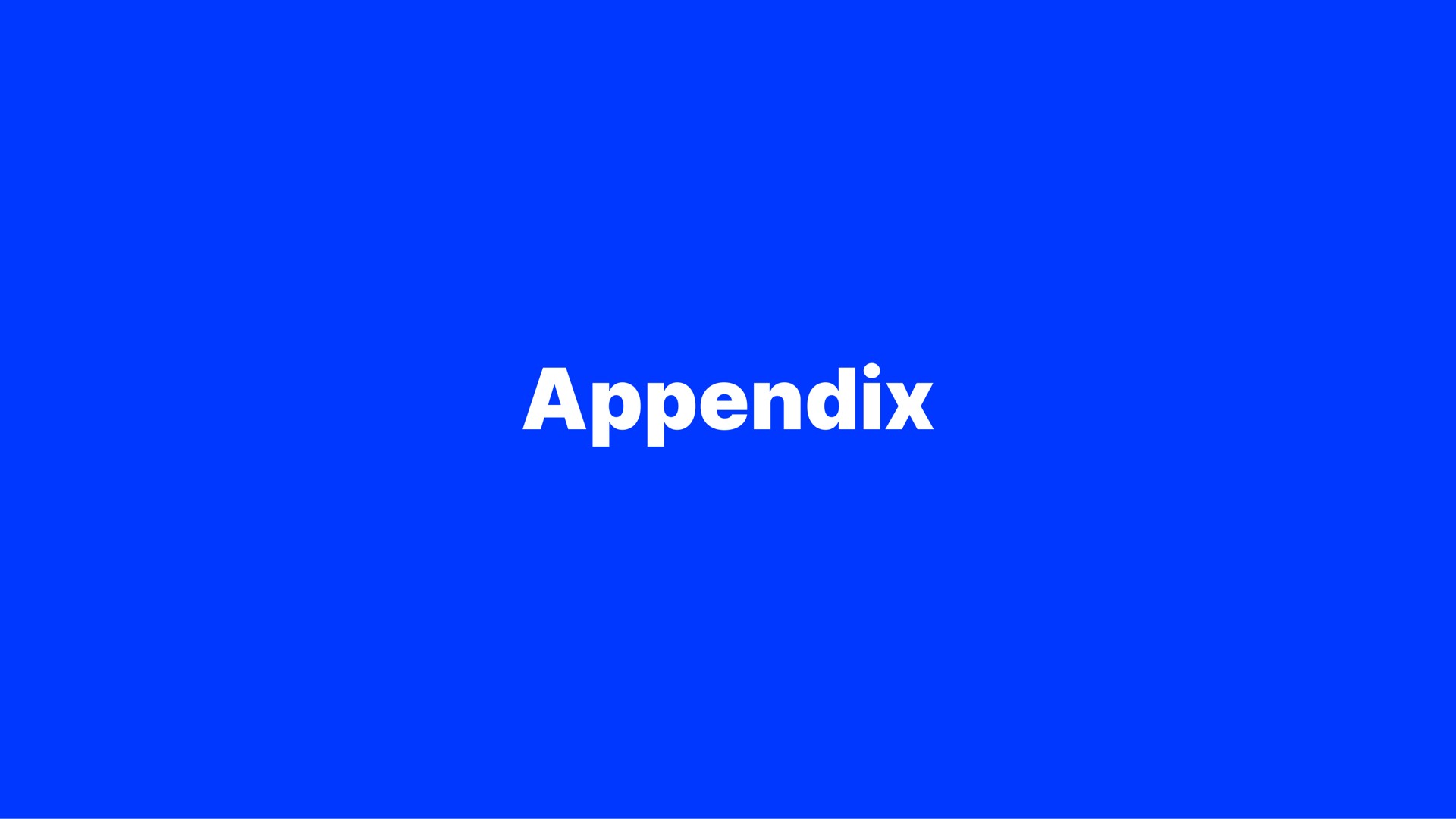 appendix | Blend