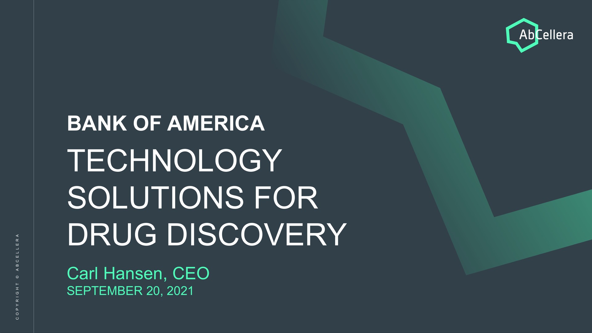 bank of technology solutions for drug discovery carl aloe slaw | AbCellera
