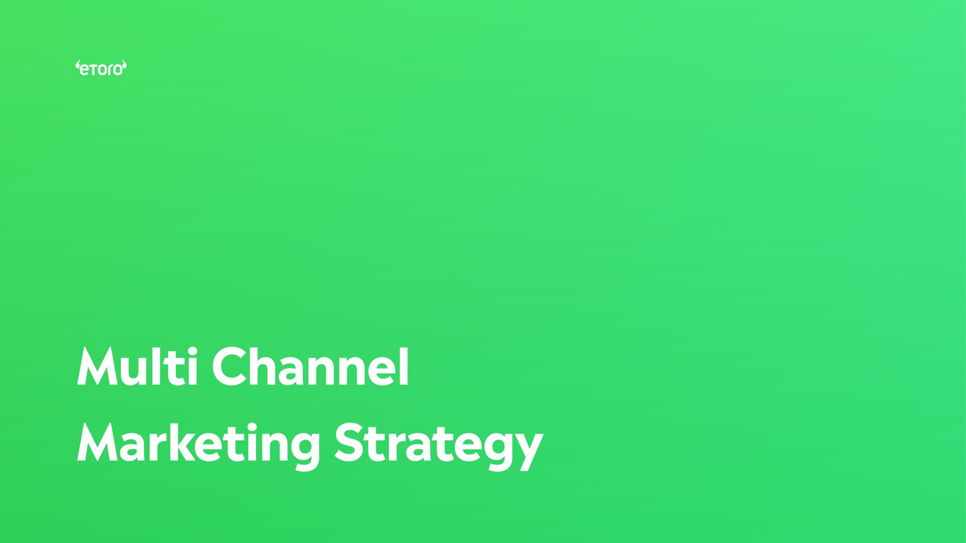 channel marketing strategy | eToro
