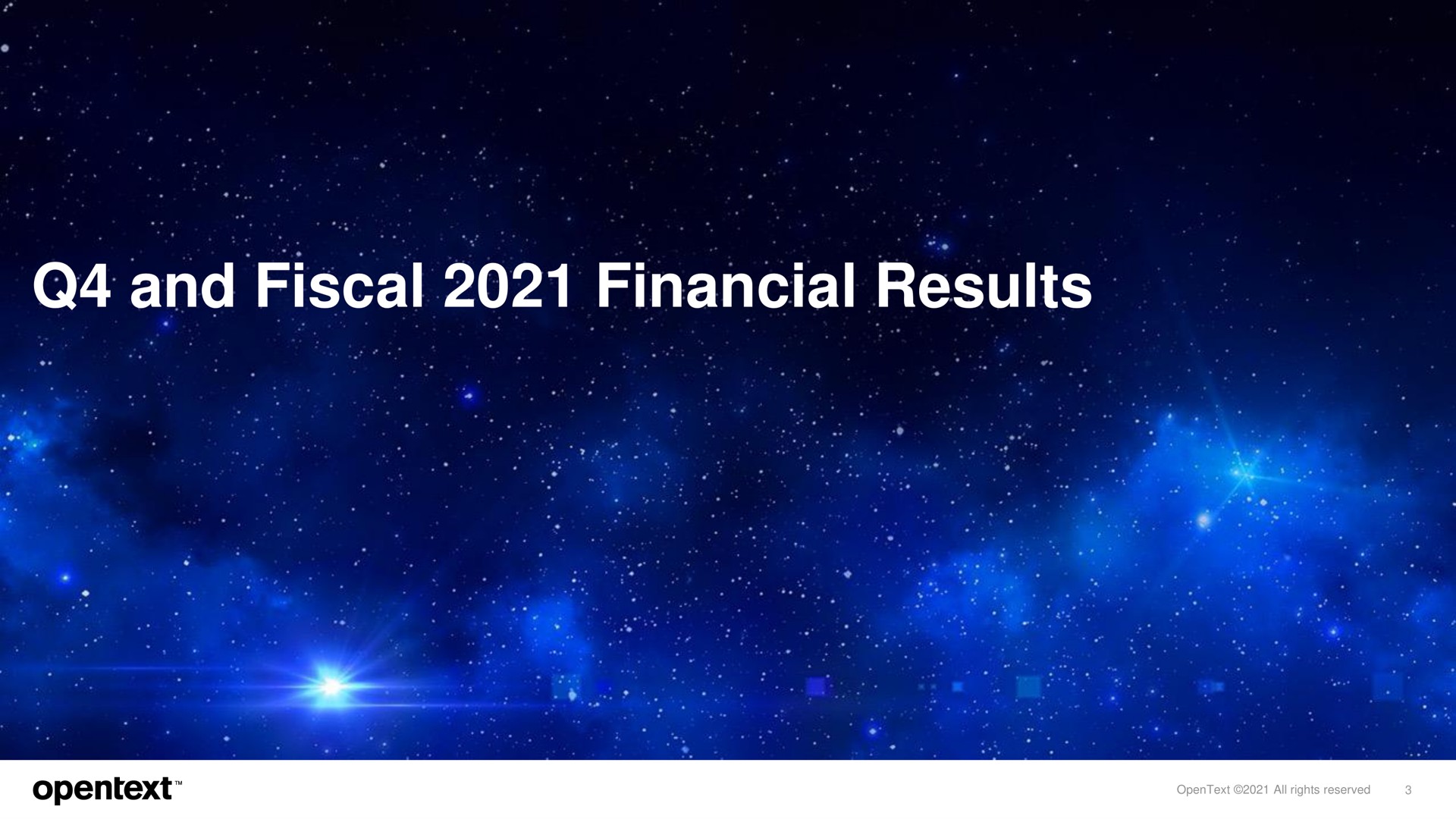and fiscal financial results | OpenText