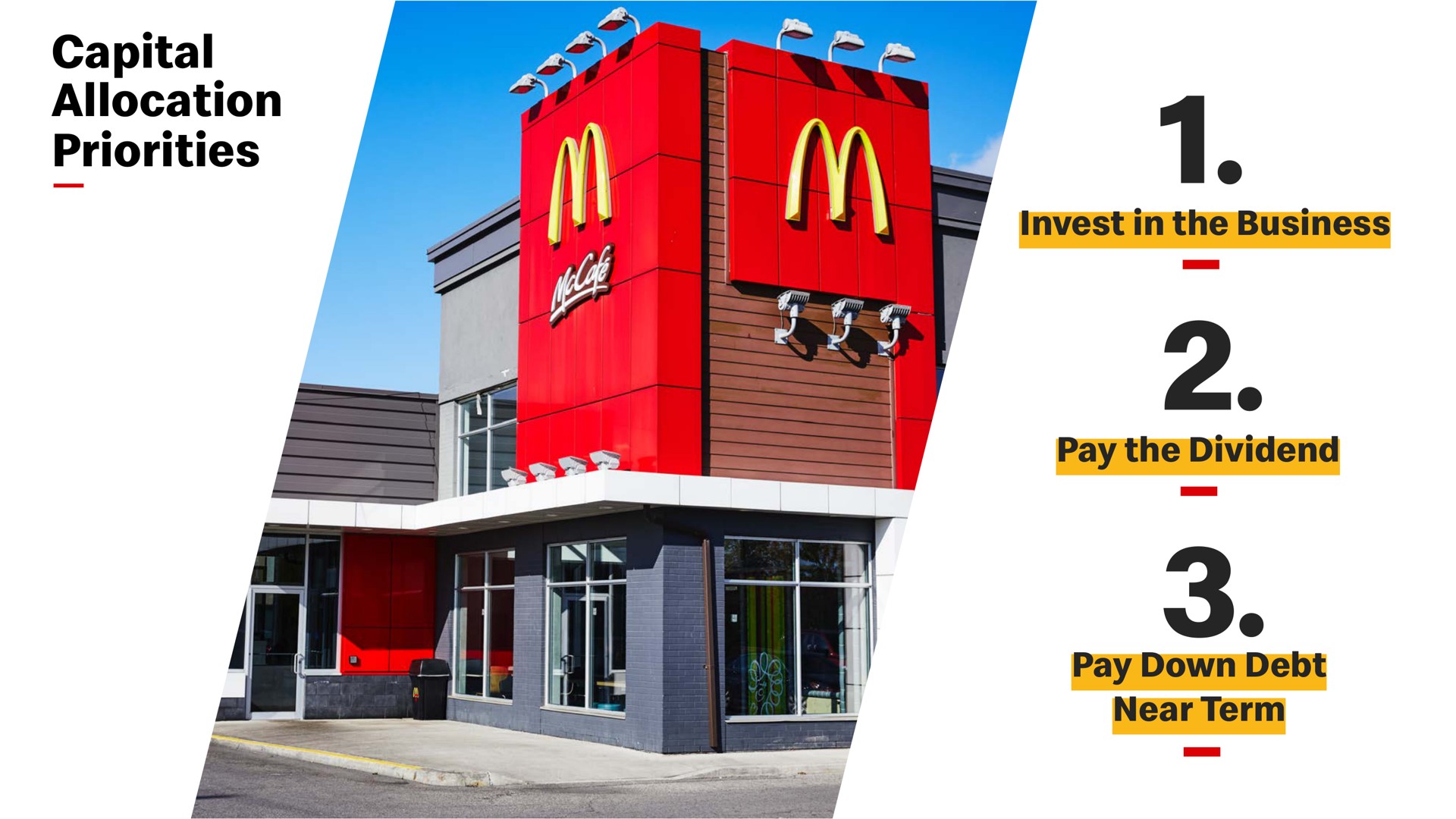 capital allocation priorities | McDonald's