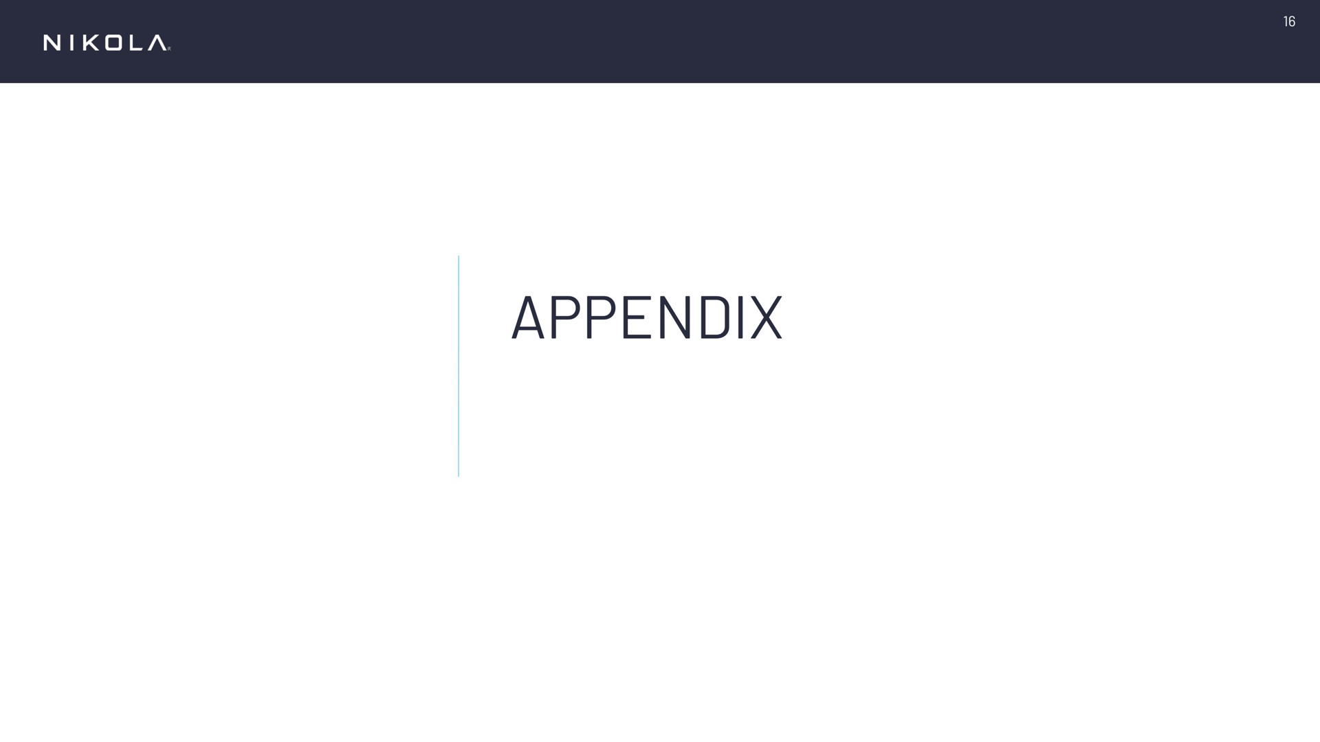 appendix | Nikola