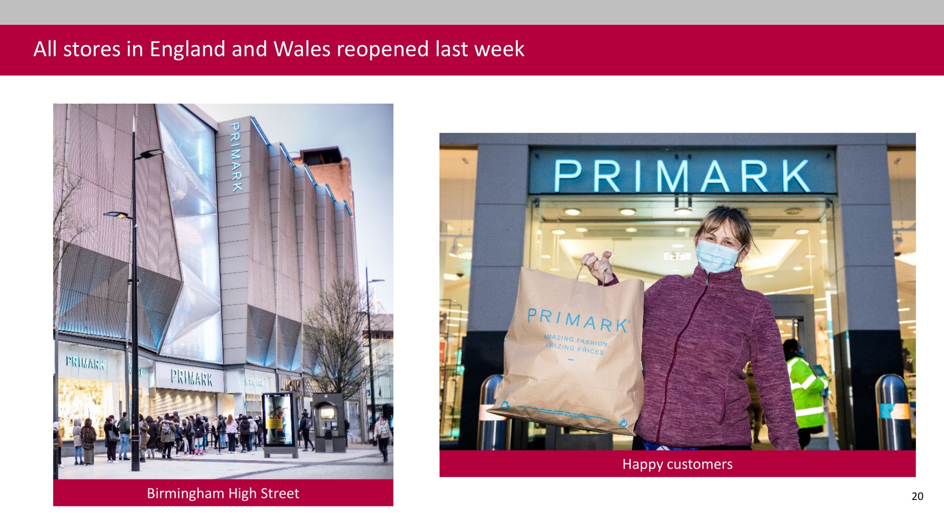 all stores in and wales reopened last week | Associated British Foods