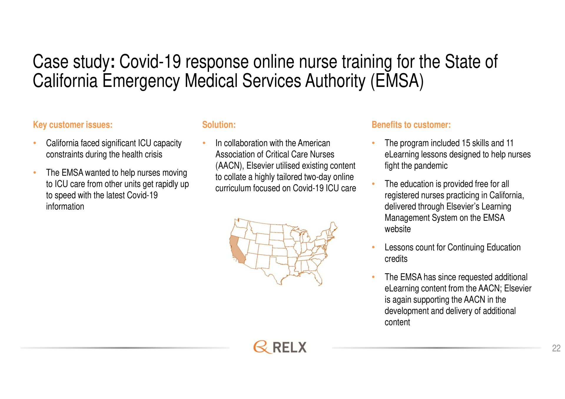case study covid response nurse training for the state of emergency medical services authority | RELX