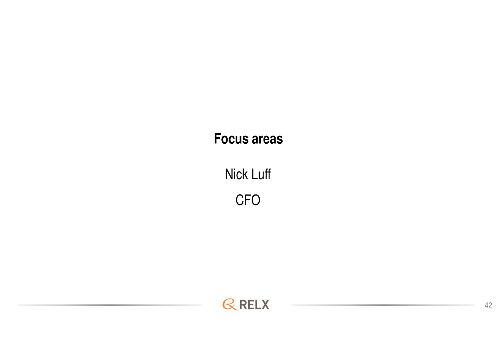 focus areas nick luff | RELX