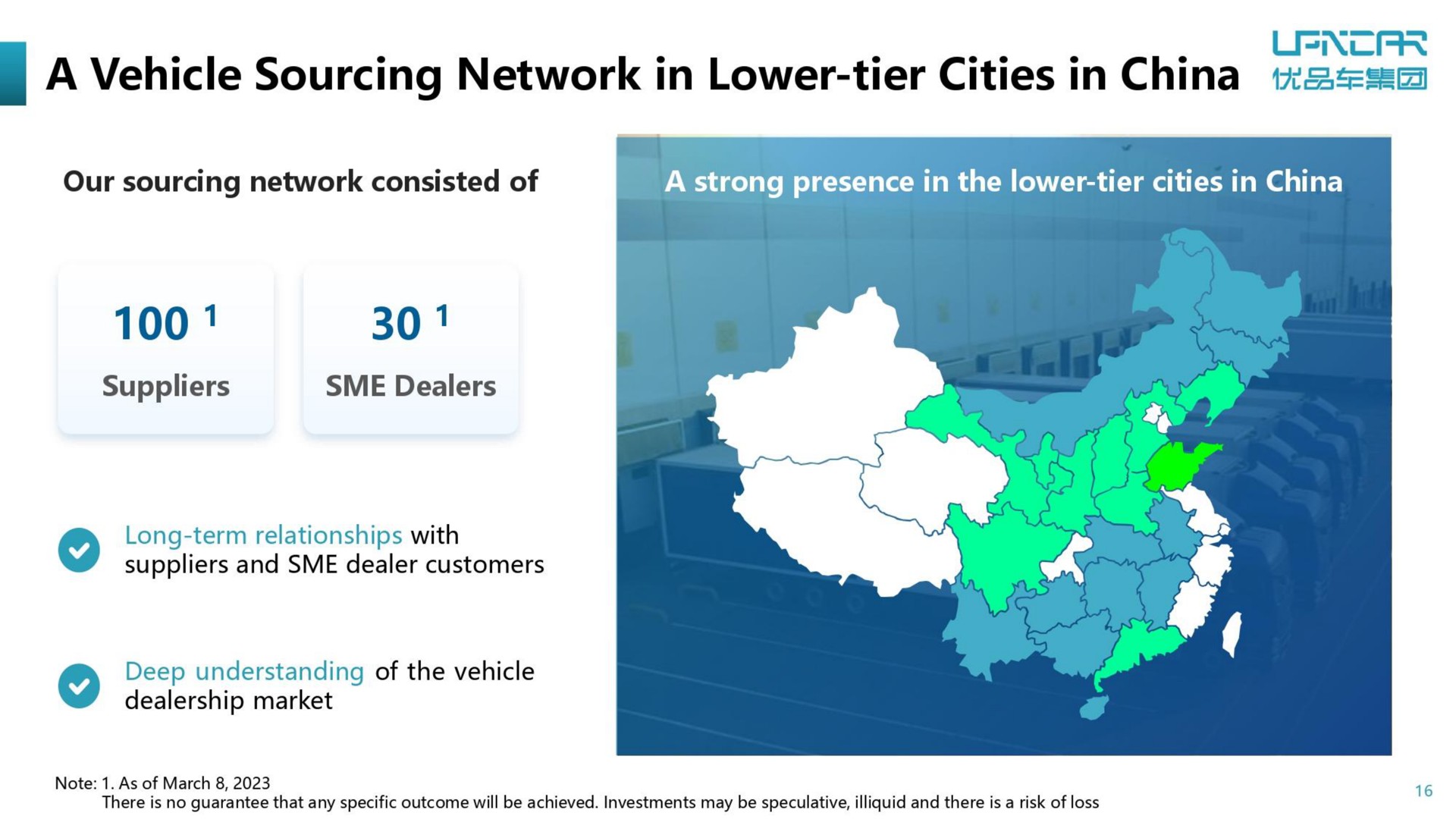 a vehicle sourcing network in lower tier cities in china a a | U Power