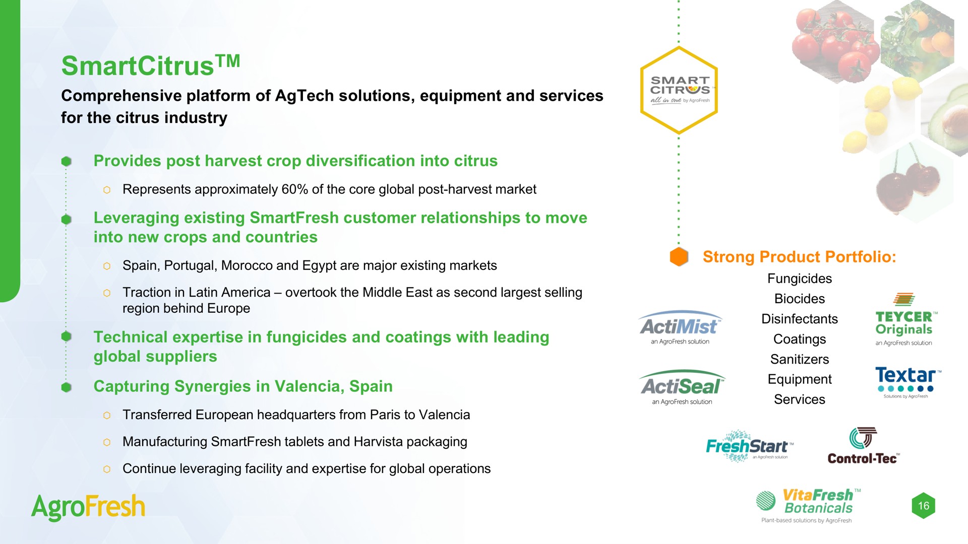 strong product portfolio | AgroFresh