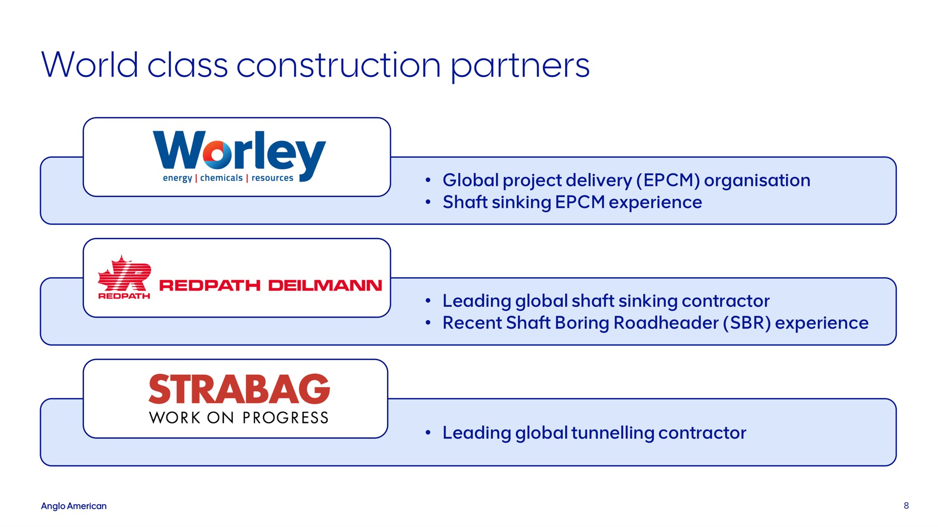 world class construction partners | AngloAmerican