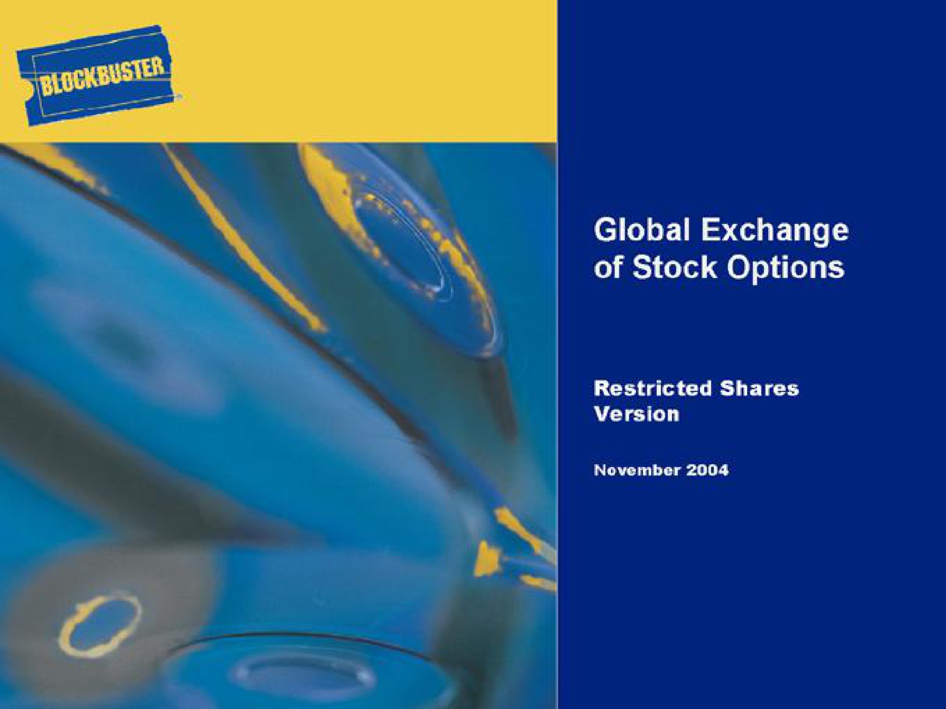 global exchange of stock options | Blockbuster Video