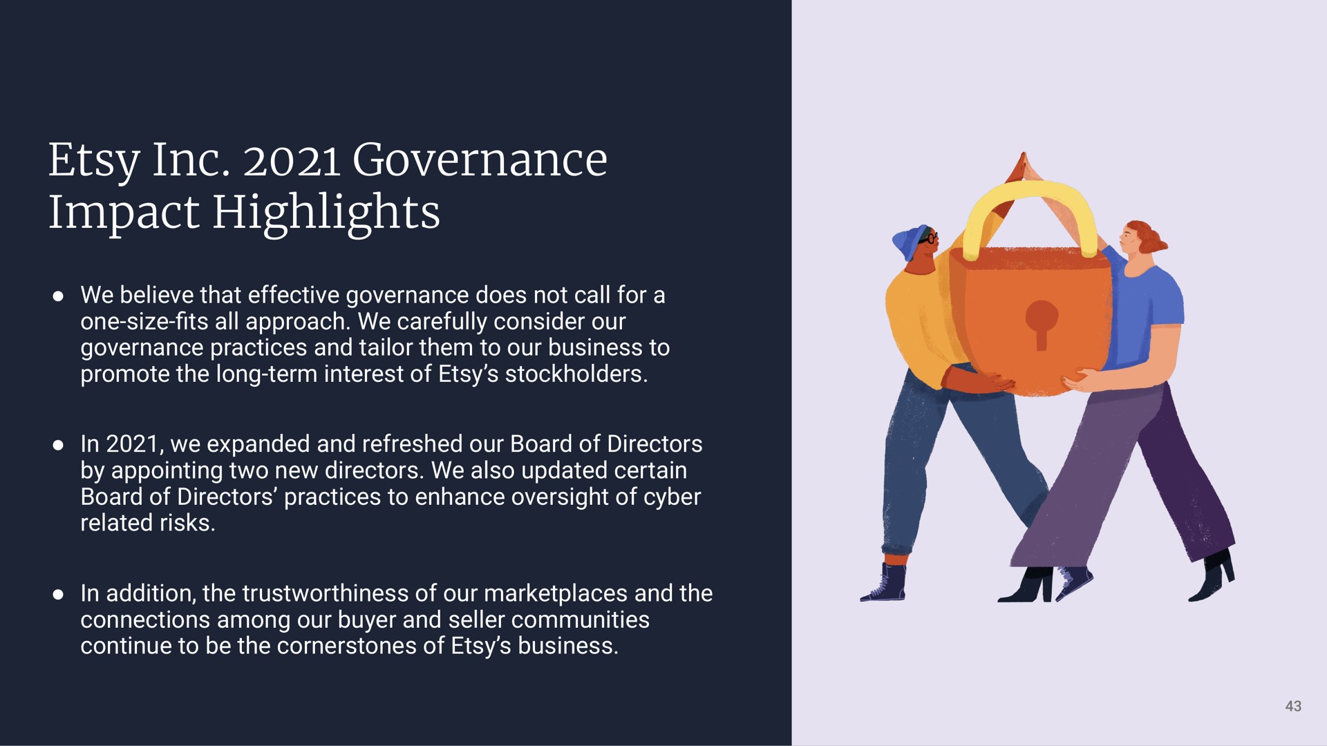 governance impact highlights | Etsy